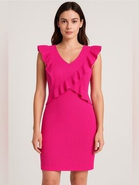 GUESS Pink Sleeveless Sheath Dress Size 12